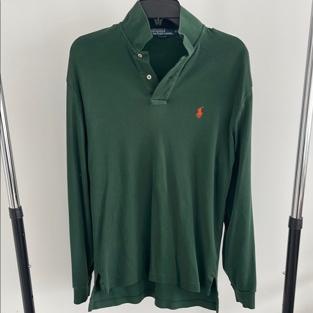 Polo by Ralph Lauren Green Long Sleeve Polo Shirt